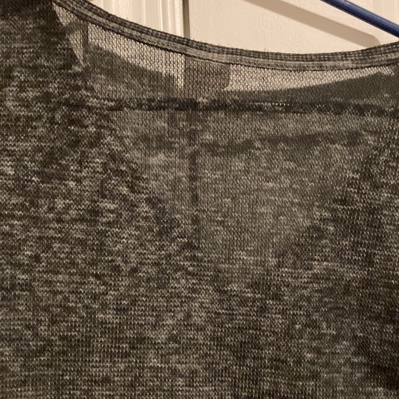 NOBO Thin Burnout Cute V-Neck Shirt With Tie Bottom & Buttons - Picture 6 of 8